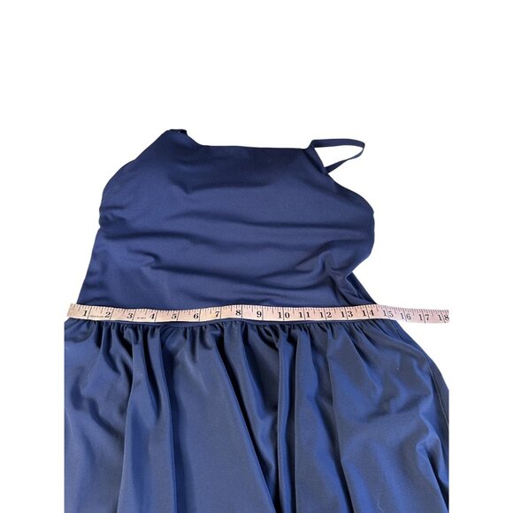 Offline by Aerie Real Me Workout Dress Large Navy Open Back Built in Shorts - Picture 7 of 8